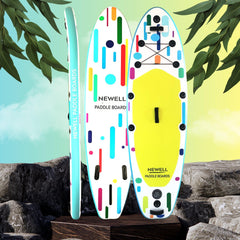 The Offspring paddleboard for kids against a colorful background.