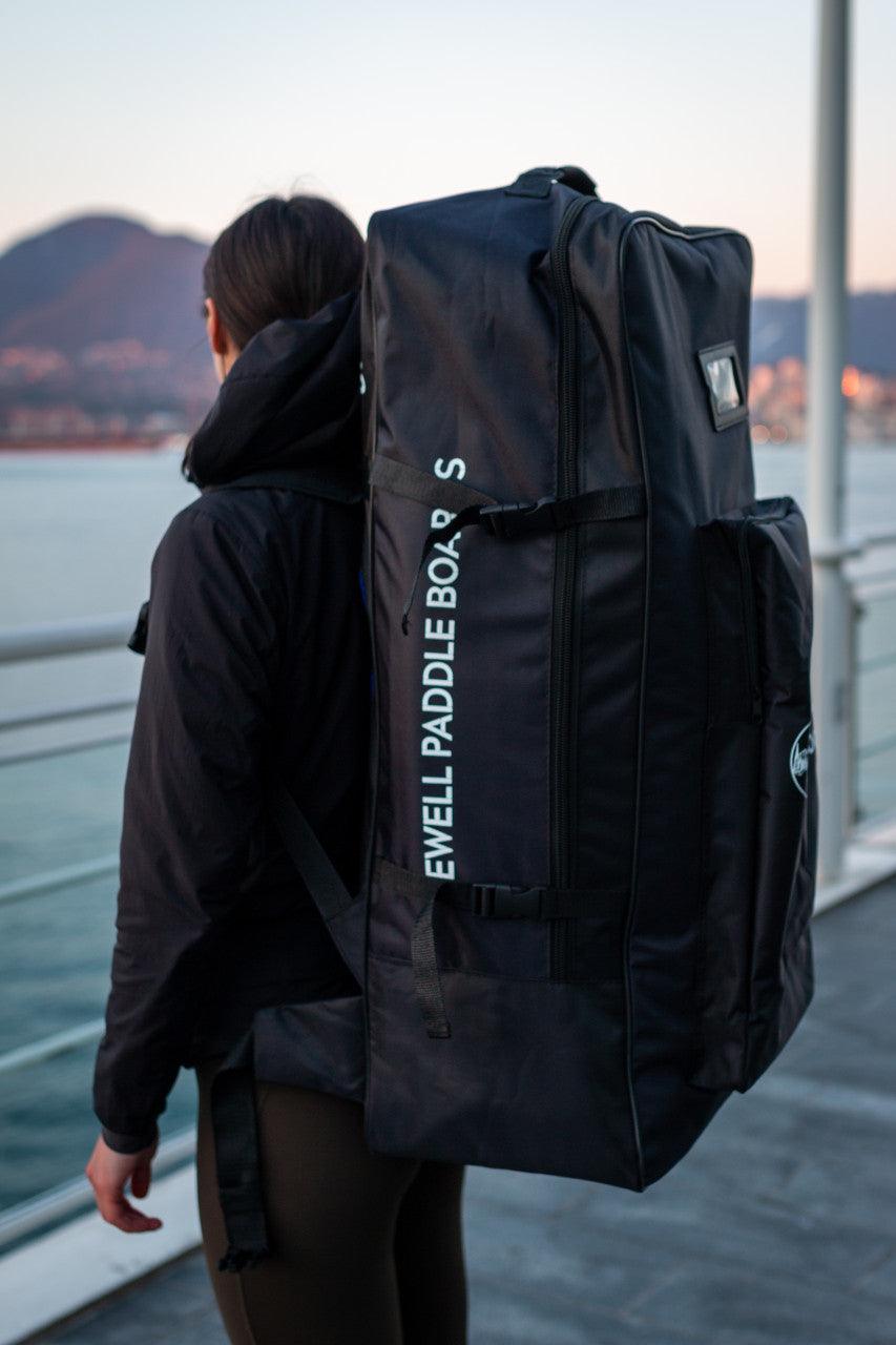 The Calypso paddleboard bag by Newell Outdoors.